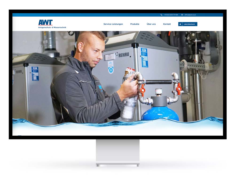 Webdesign für AWT Anlagenschutz- und Wassertechnik